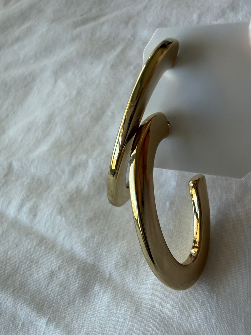 Gold-Tone Hoop Earrings - Classic Women Jewelry - Picture 3 of 5